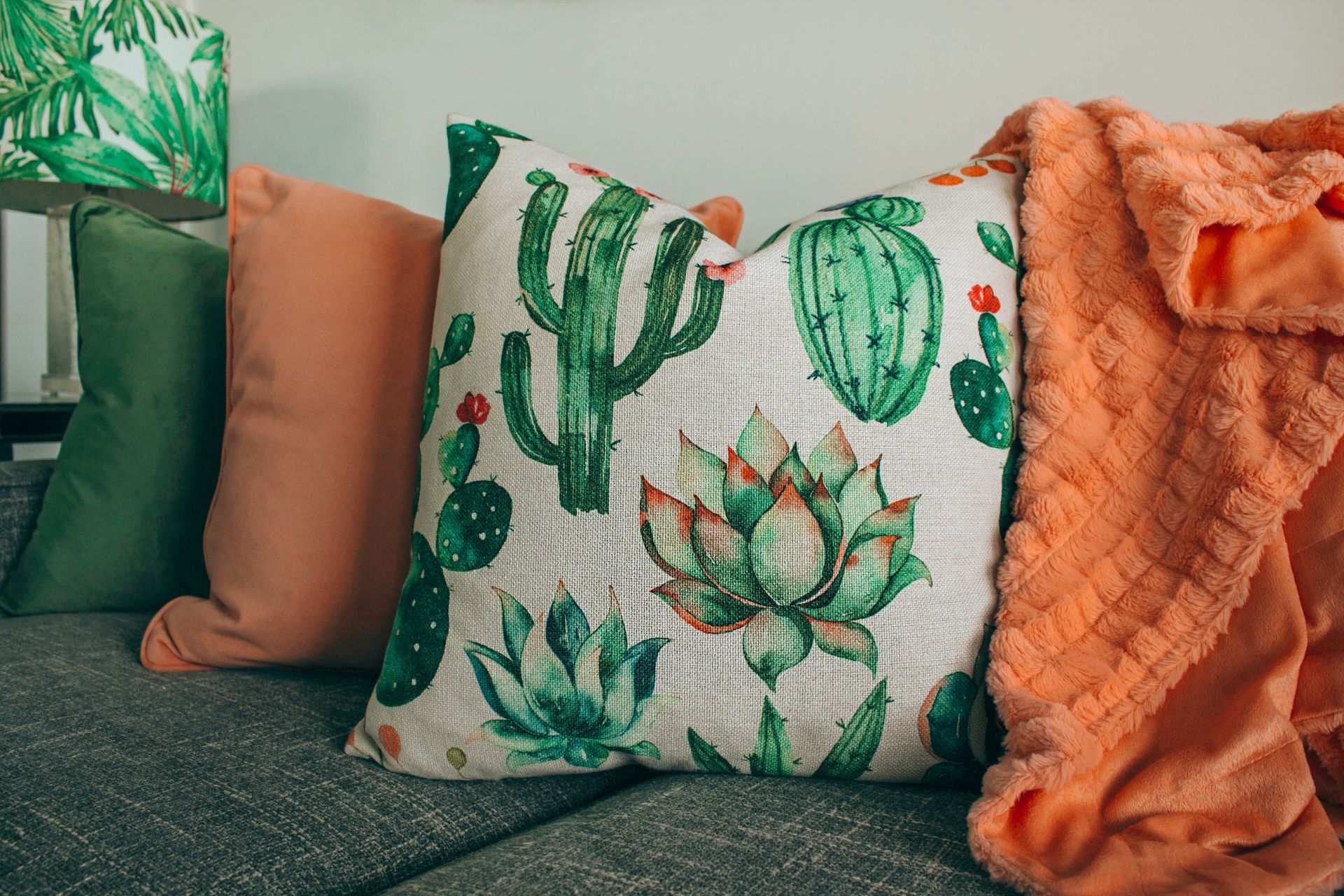 Photo of cushions with cacti by DESIGNECOLOGIST on Unsplash