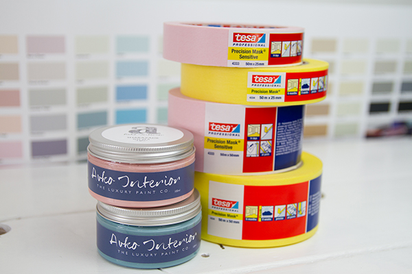 sample pots and tesa tape